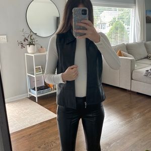 Black Leather Vest